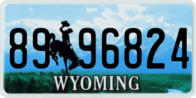 WY license plate 8996824