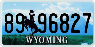WY license plate 8996827