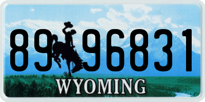 WY license plate 8996831