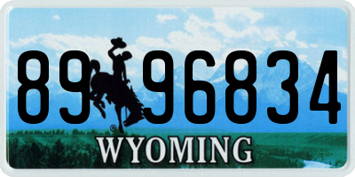 WY license plate 8996834