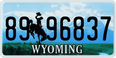 WY license plate 8996837