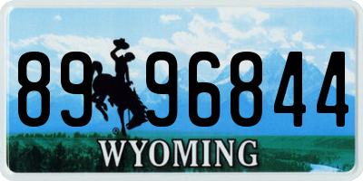 WY license plate 8996844