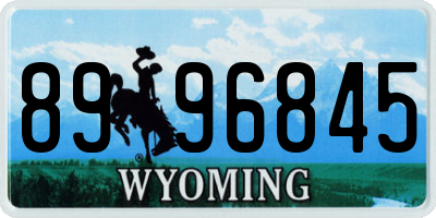 WY license plate 8996845