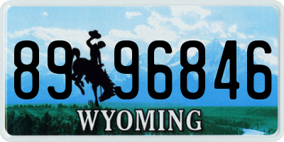 WY license plate 8996846