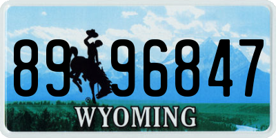 WY license plate 8996847