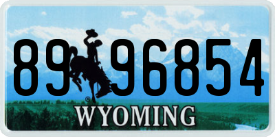 WY license plate 8996854