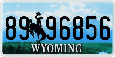 WY license plate 8996856