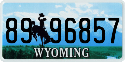 WY license plate 8996857