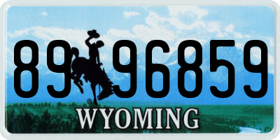 WY license plate 8996859