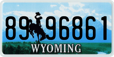 WY license plate 8996861