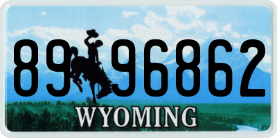 WY license plate 8996862