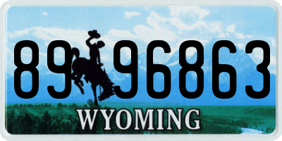 WY license plate 8996863