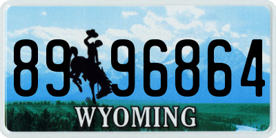 WY license plate 8996864