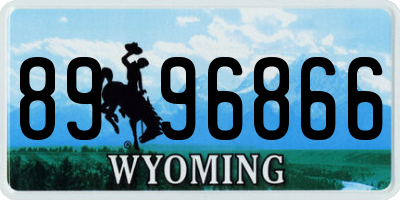WY license plate 8996866