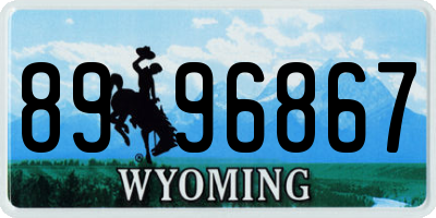 WY license plate 8996867