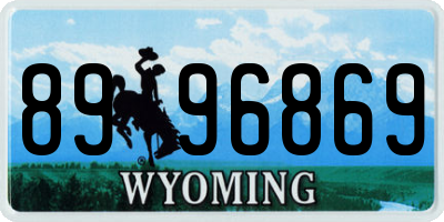 WY license plate 8996869