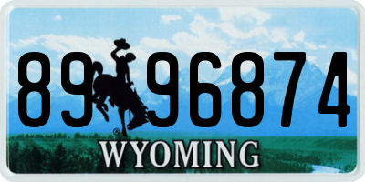 WY license plate 8996874
