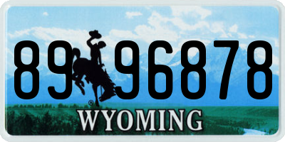 WY license plate 8996878