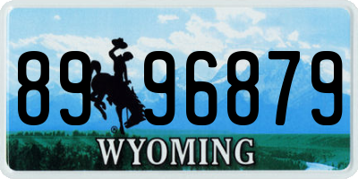 WY license plate 8996879