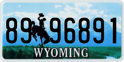 WY license plate 8996891