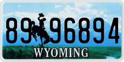 WY license plate 8996894