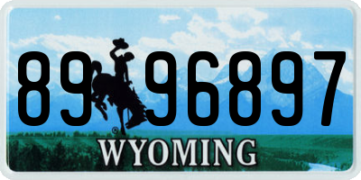 WY license plate 8996897