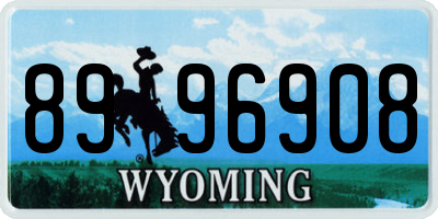WY license plate 8996908
