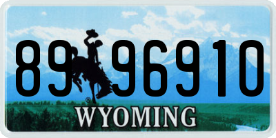 WY license plate 8996910