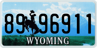 WY license plate 8996911