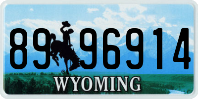 WY license plate 8996914
