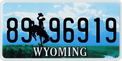 WY license plate 8996919