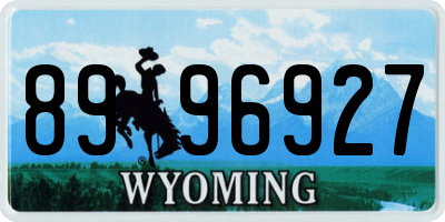 WY license plate 8996927