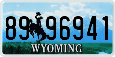 WY license plate 8996941