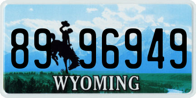 WY license plate 8996949