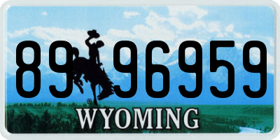 WY license plate 8996959