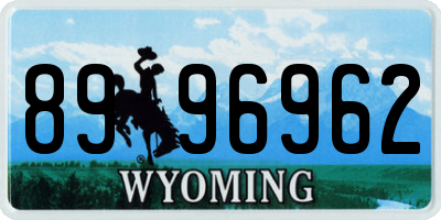 WY license plate 8996962