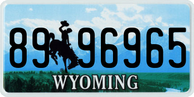 WY license plate 8996965