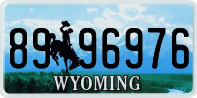 WY license plate 8996976