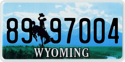 WY license plate 8997004