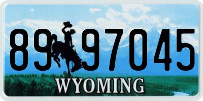 WY license plate 8997045