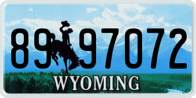 WY license plate 8997072
