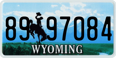 WY license plate 8997084