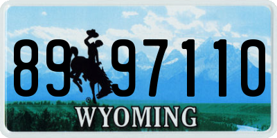 WY license plate 8997110