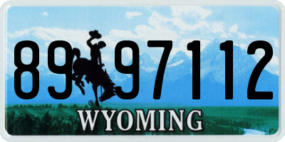 WY license plate 8997112