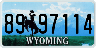 WY license plate 8997114