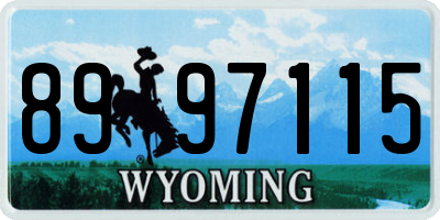 WY license plate 8997115