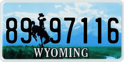 WY license plate 8997116