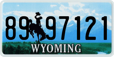 WY license plate 8997121