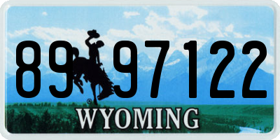 WY license plate 8997122