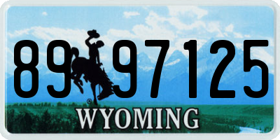 WY license plate 8997125